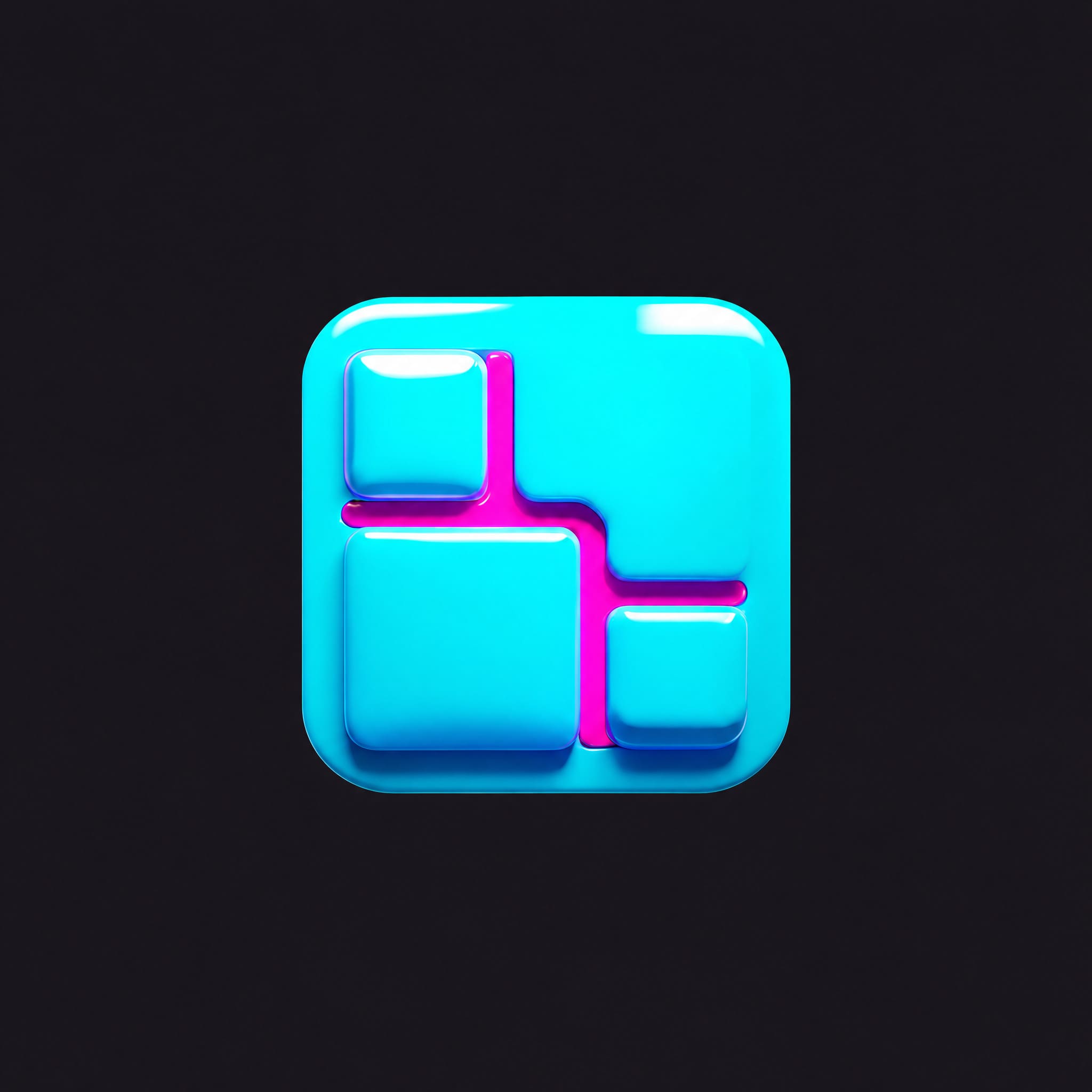 Icona pannello suddiviso in sezioni — dashboard con tutti i dati aziendali in tempo reale