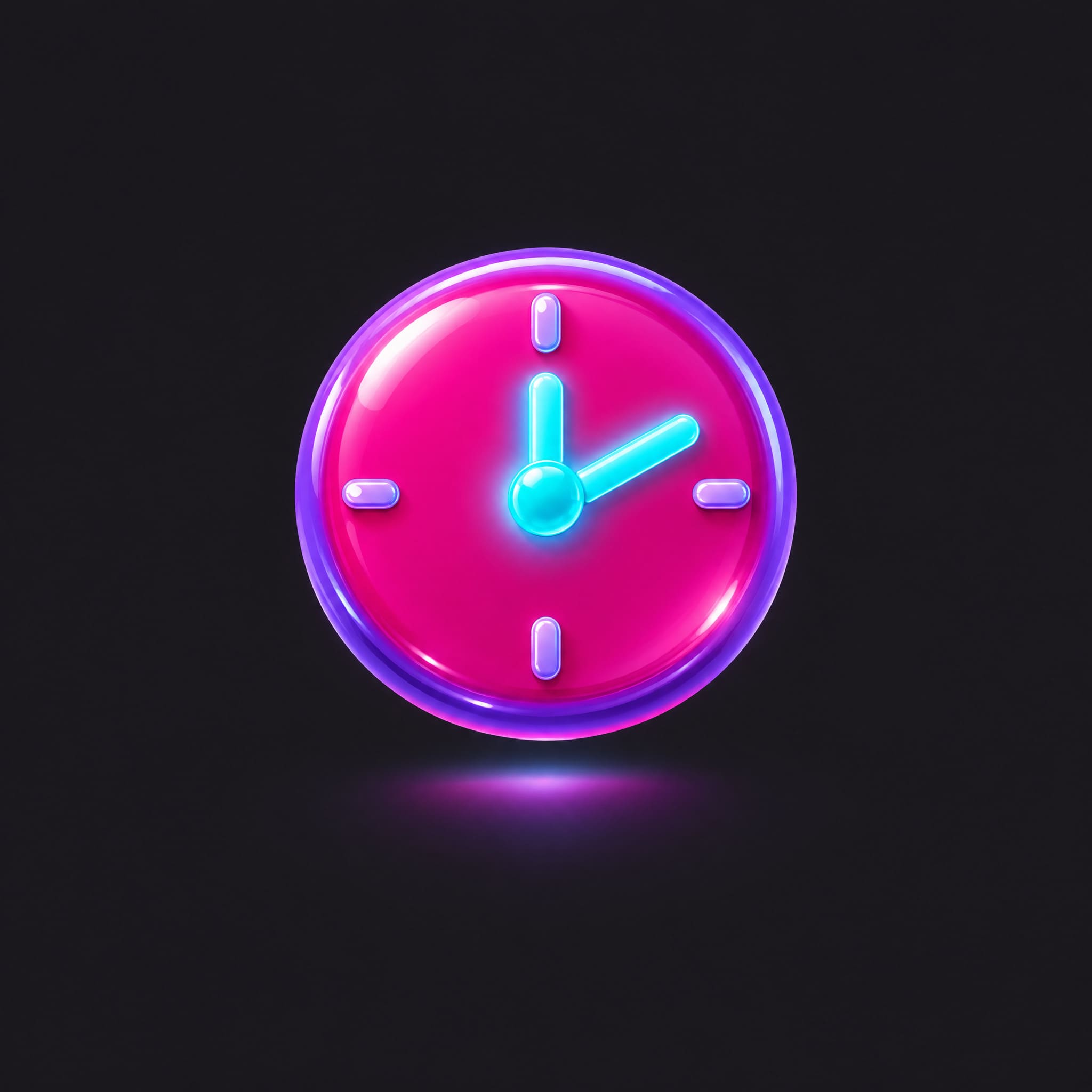 Icona orologio con impulso luminoso — controllo degli ordini e aggiornamenti in tempo reale