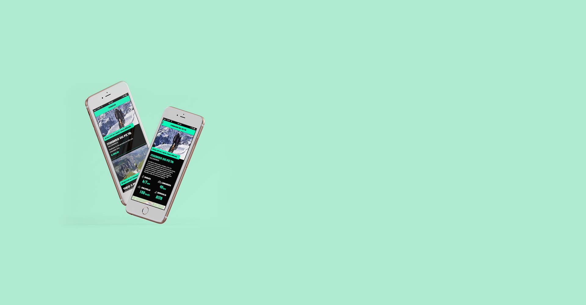 Schede degli itinerari guidati acquistabili nella Mountain Bike App